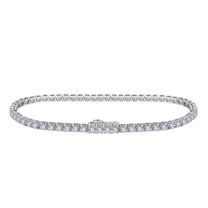 Tennis bracelet with white background 