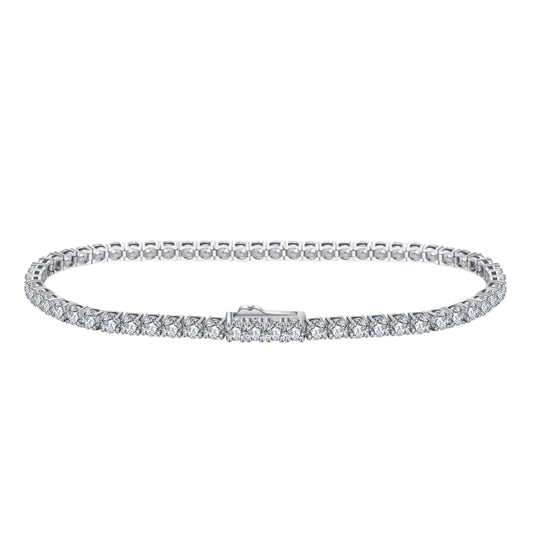 Tennis bracelet with white background 